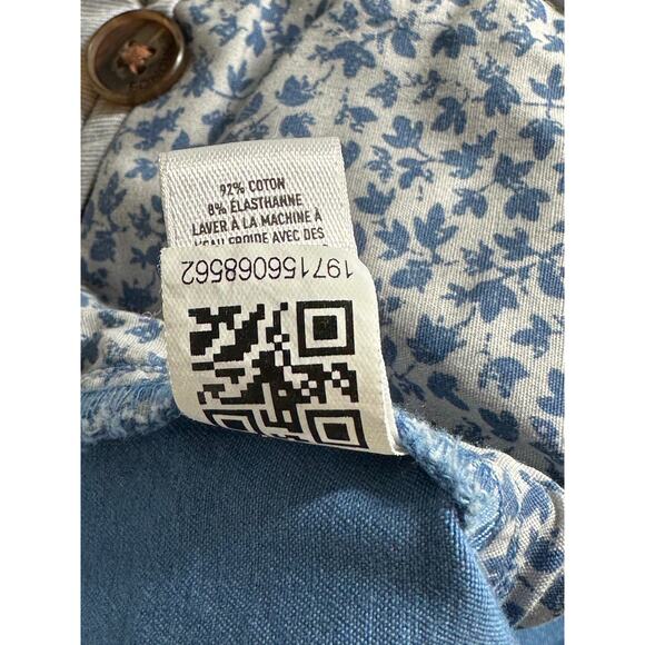 Bonobos Pants Mens 34x32 Blue Slim Stretch Washed 2.0 Chino Preppy Business Work - Picture 8 of 11